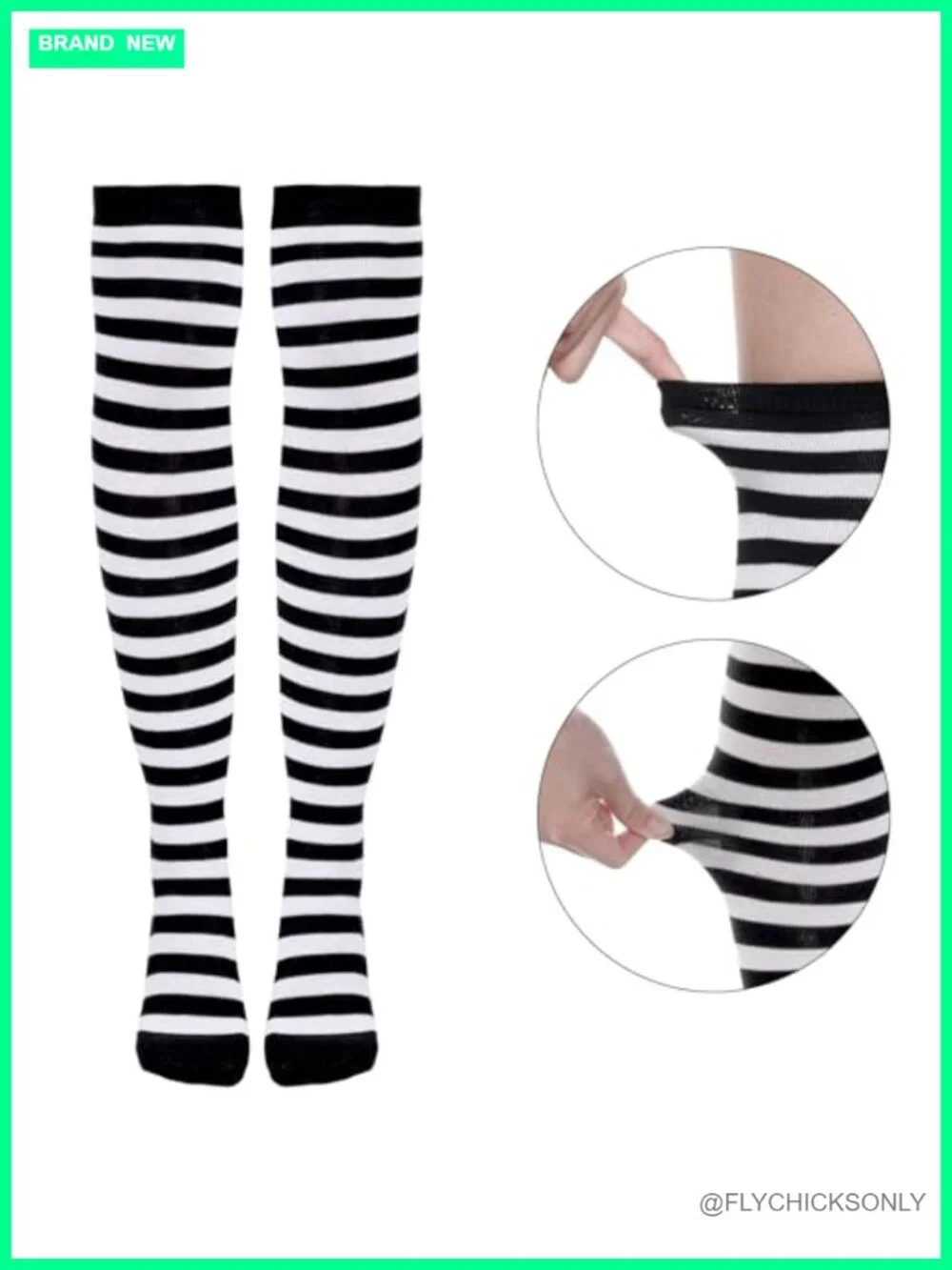Arm Warmers & Knee High Socks Set Fingerless Gloves Knit Slim